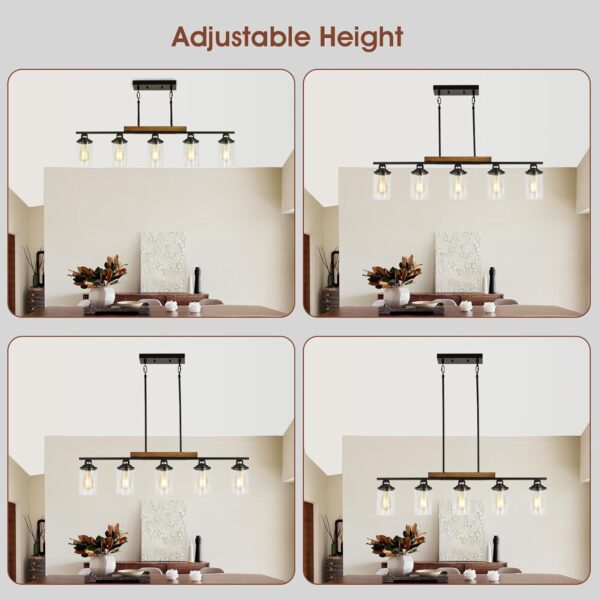 Farmhouse Kitchen Island Lighting, 5-Light Dining Room Light...