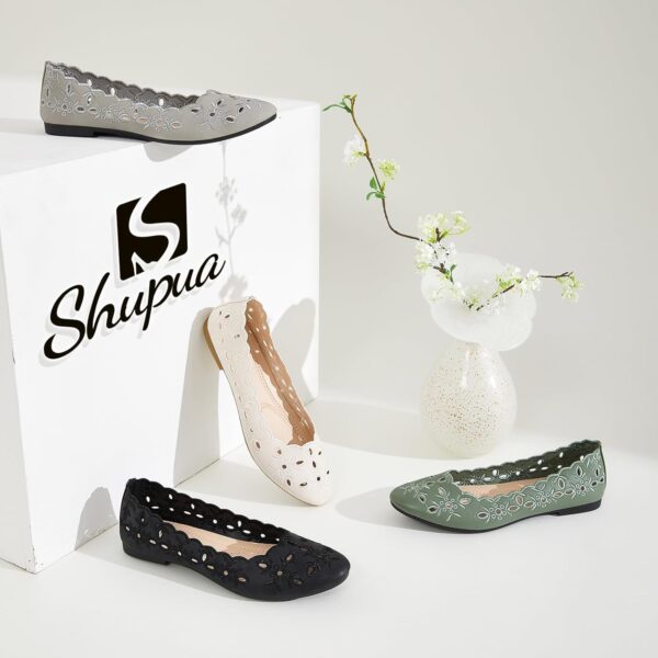 Shupua Women's Comfortable Dress Shoes Ballet Flats Slip On ...