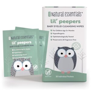 Lil' Peepers Baby Eye Wipes and Eyelid Cleanser, Preservativ...