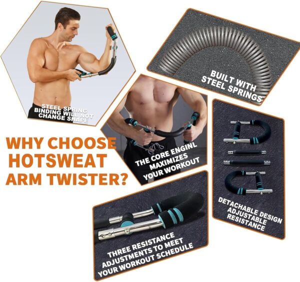 Twister Arm Exerciser Chest Workout,Portable Power Twister B...