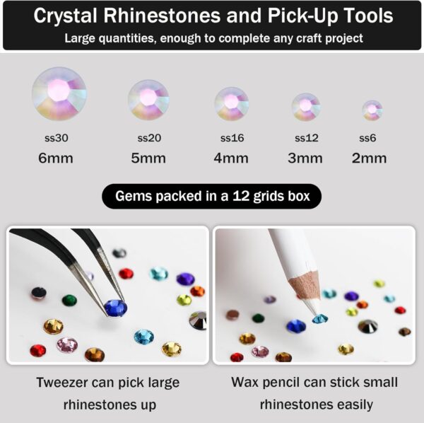 B7000 Clear Glue with 4000PCS Transparent AB Rhinestones for...