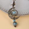 MINACHI Vintage Bohemian Hippie Ceramic Beads Crescent Moon ...