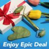 huefull Genuine Jade Roller & Gua Sha Set for Face, Cooling ...