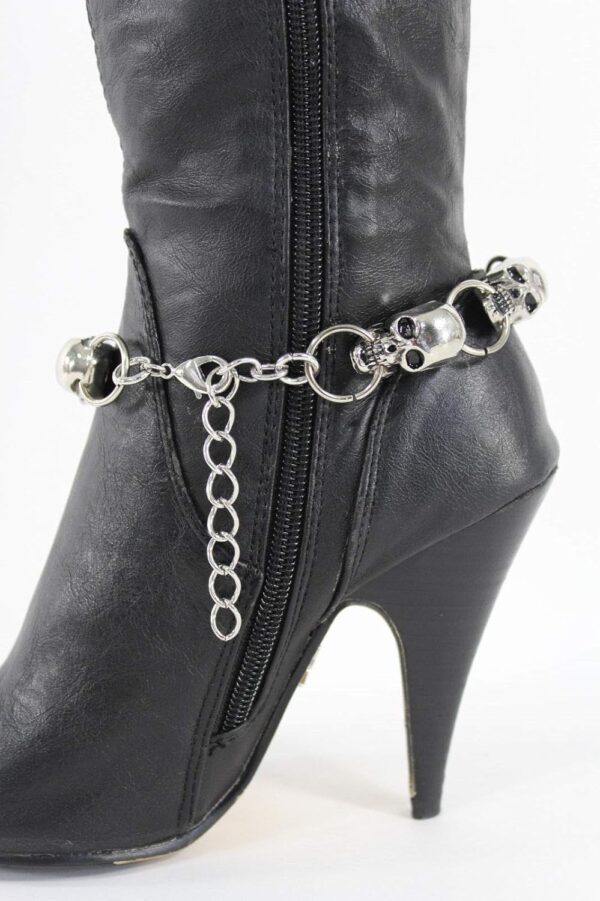 TFJ Women Jewelry Boot Bracelet Biker Metal Chain Skeleton S...