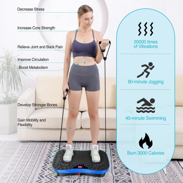 AXV Vibration Plate Exercise Machine Whole Body Workout Port...