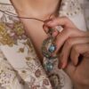 MINACHI Vintage Bohemian Hippie Ceramic Beads Crescent Moon ...