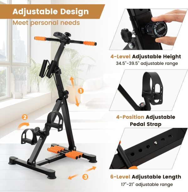 Pedal Exerciser Bike for Seniors, Hand Arm Leg Knee Physical...