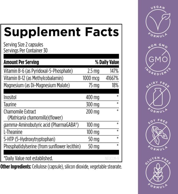 Designs for Health NeuroCalm - 5HTP GABA L-Theanine Suppleme...