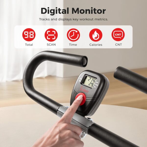 Sunny Health & Fitness Row-N-Ride Squat Assist Trainer, Fold...