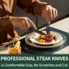 24-Piece Black Silverware Set with Steak Knives, Black Flatw...
