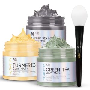 ANAI RUI Turmeric Clay Mask - Green Tea Clay Mask - Dead Sea...
