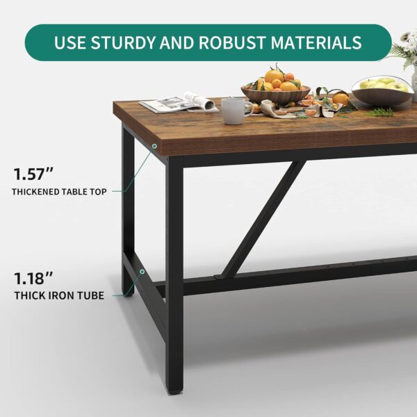 YITAHOME 70.8" Large Kitchen Dining Room Table for 6-8 Peopl...