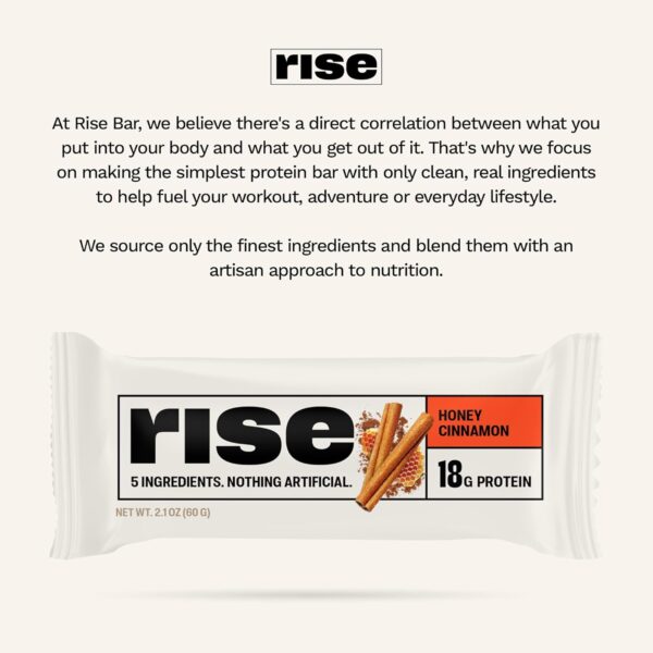 Rise Whey Protein Bars - Honey Cinnamon | Breakfast Bar & Pr...