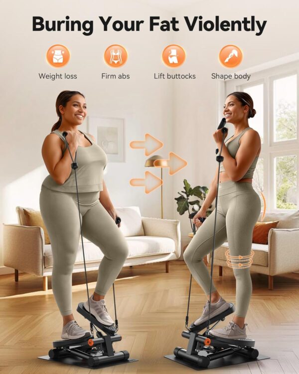 Niceday Steppers for Exercise, Mini Stair Stepper with Resis...