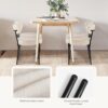 Sweetcrispy Dining Chairs Set of 4, Boucle Upholstered Moder...