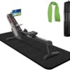 Rowing Machine Mat 96" x 30" with Storage Bag and Sports Tow...
