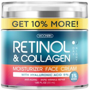 Retinol Cream for Face with Hyaluronic Acid, Anti Aging Wrin...