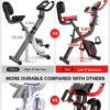pooboo Folding Exercise Bike, Foldable Fitness Stationary Bi...