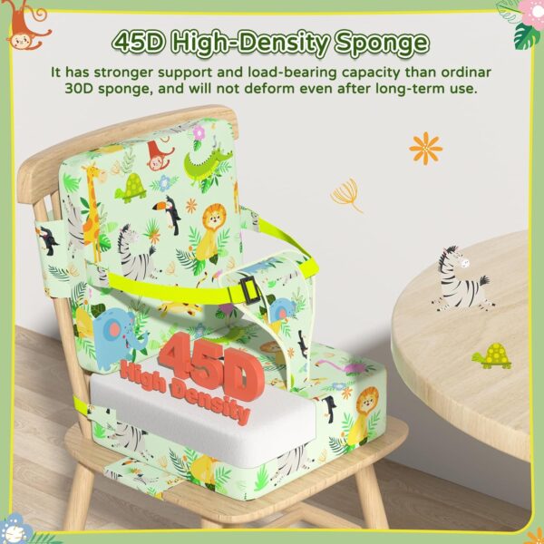 Booster Seat for Kitchen Chair with Backrest & 4 Adjustable ...