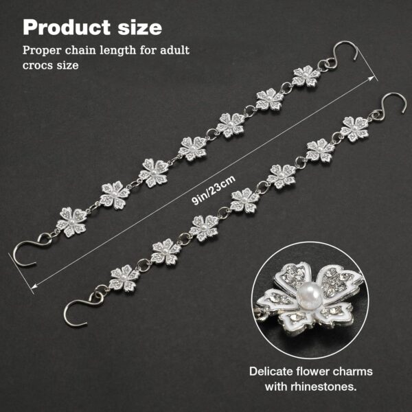 Pack of 17pcs Bling Shoe Charms for Women, Pair of Pearl Sho...