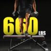Yoleo Adjustable Weight Bench for Full Body Workout; Foldabl...