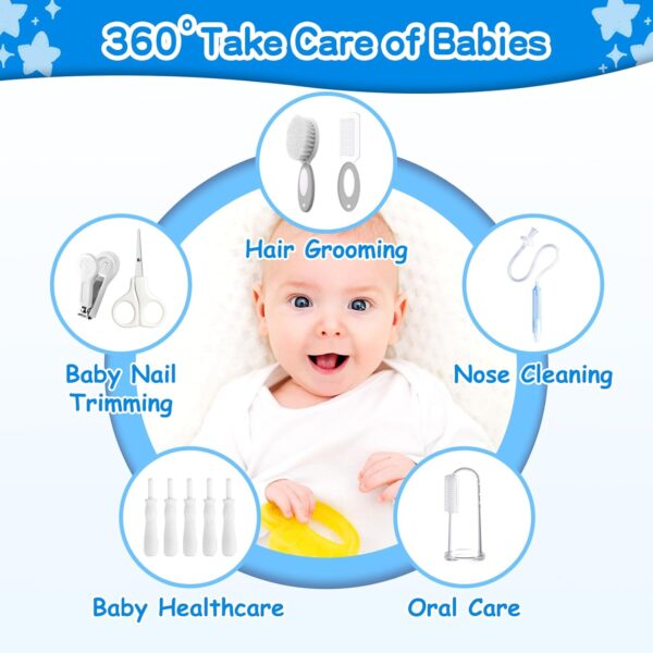 Baby Healthcare and Grooming Kit, 21 in 1 Portable Baby Esse...