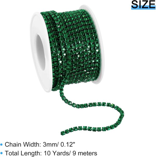 uxcell 10 Yard Crystal Rhinestone Chain, 3.0mm Sew on Close ...