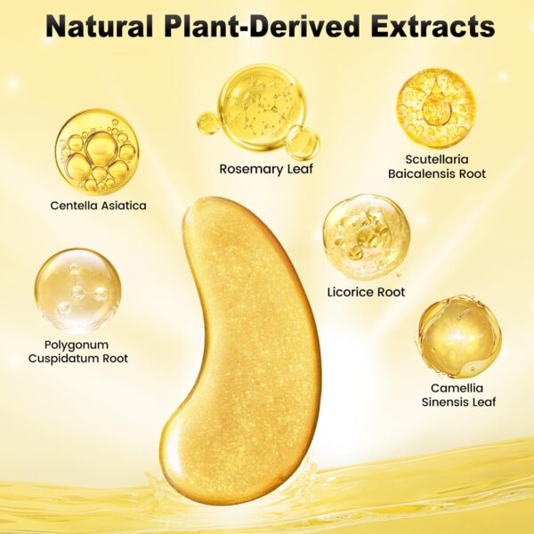 Under Eye Patches (25 Pairs) - 24K Gold Eye Masks Enriched w...