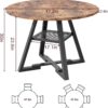 Round Dining Table for 4,Kitchen Dining Room Circle Dinner P...