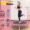 Foldable Mini Trampoline, 40" Rebounder Trampoline for Adult...