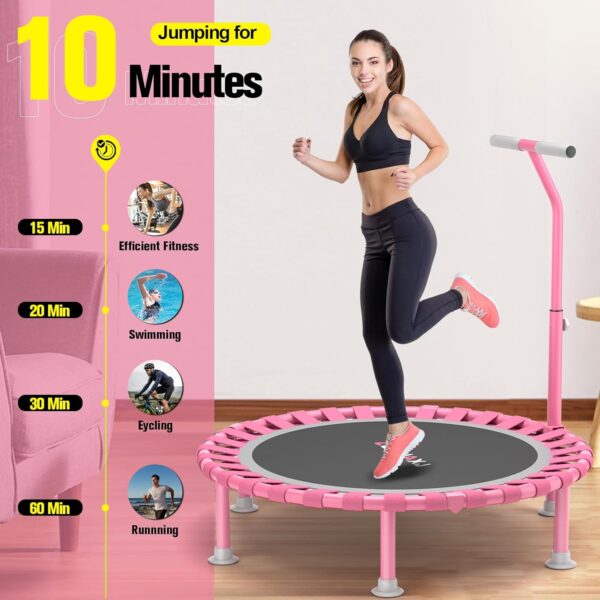 Foldable Mini Trampoline, 40" Rebounder Trampoline for Adult...