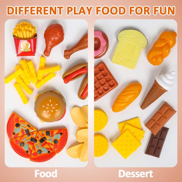 Play Food Sets,143Pcs Play Kitchen Accessories,Toy Food for ...