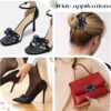 CRASPIRE 4PCS Crystal Shoe Charms Glude on Black Rhinestone ...