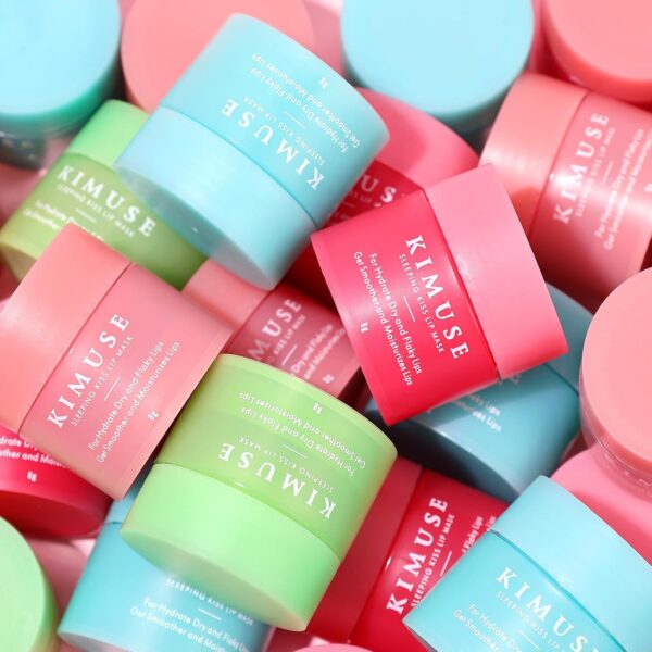 KIMUSE Lip Mask Set, 4PCS Lip Sleeping Mask Overnight Treatm...