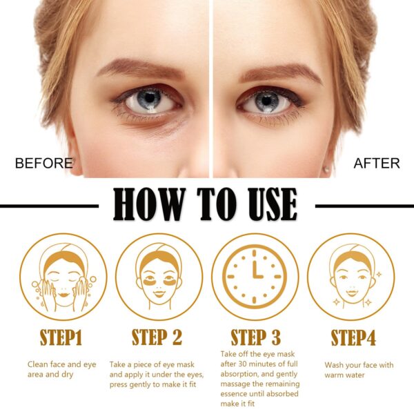 30 Pairs Lip Masks&24K Gold Gel Eye Masks,Crystal Collagen E...