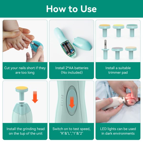 Baby Healthcare and Grooming Kit, 24 in 1 Baby Electric Nail...