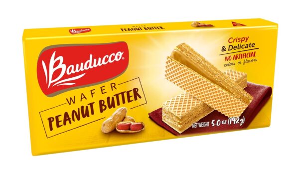 Bauducco Peanut Butter Wafers - Crispy Wafer Cookies With 3 ...