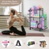 Weight Rack for Home Gym, All in One Yoga Mat Storage Rack, ...