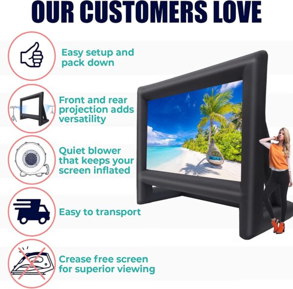 21 feet Inflatable Outdoor Projector Movie Screen - Blow Up ...
