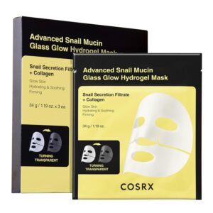 COSRX Advanced Snail Mucin Glass Glow Hydrogel Face Masks Sk...