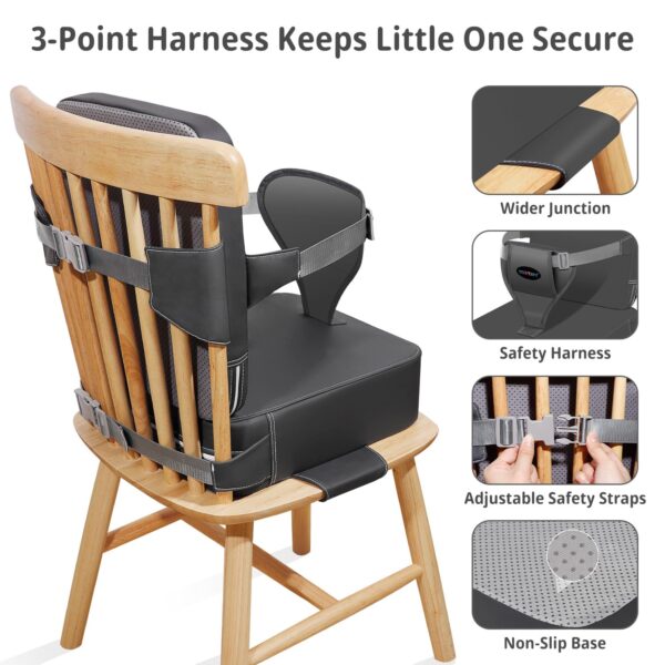 Toddler Booster Seat for Kitchen Chair, 2-in-1 Dining Table ...