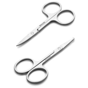 Facial Hair Small Grooming Scissors For Men Women - Eyebrow,...