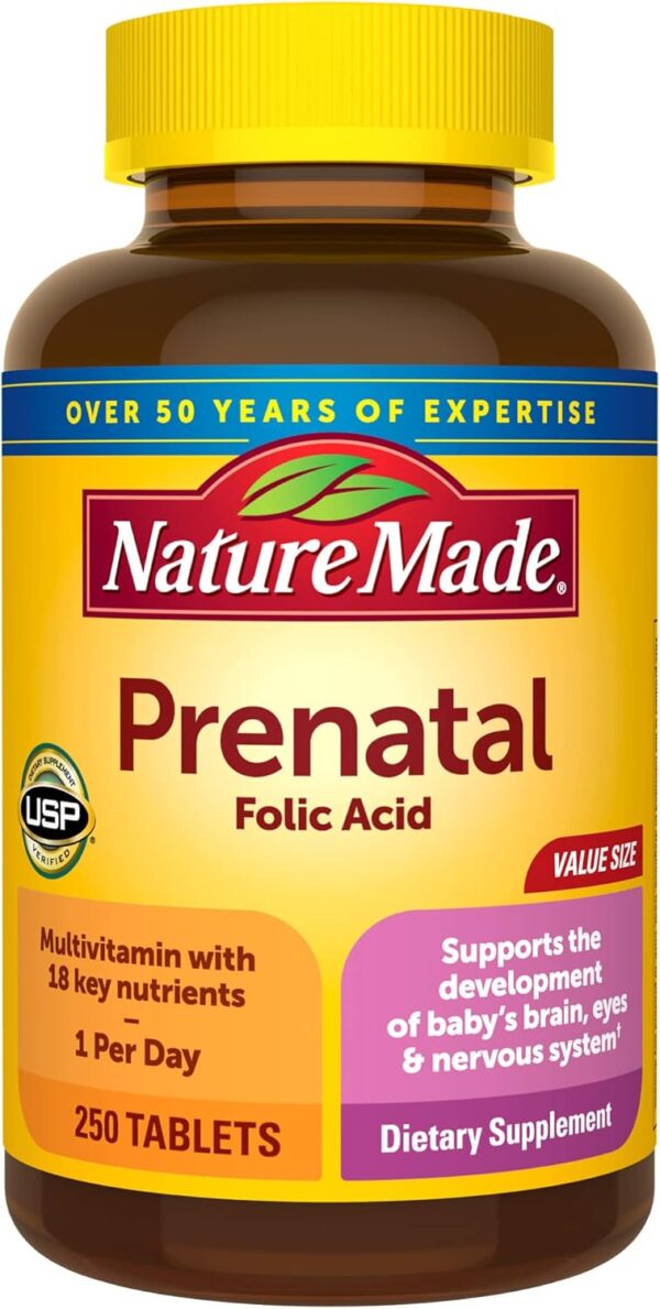 Nature Made Prenatal Multivitamin with Folic Acid, Prenatal ...
