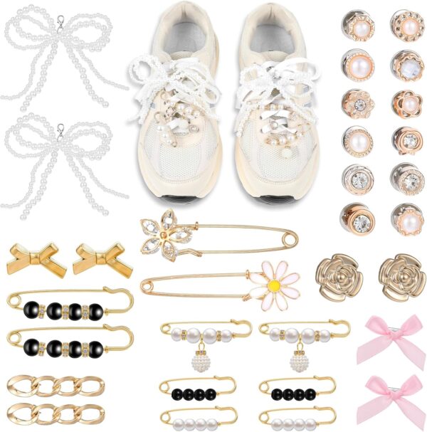 30PCS Shoe Charms for Sneakers, Shoelace Junk Socks Charms J...