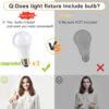 DLLT Flush Mount Ceiling Light: Modern 3-Light Brushed Nicke...