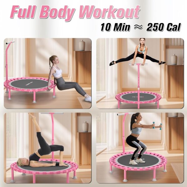 Foldable Mini Trampoline, 40" Rebounder Trampoline for Adult...