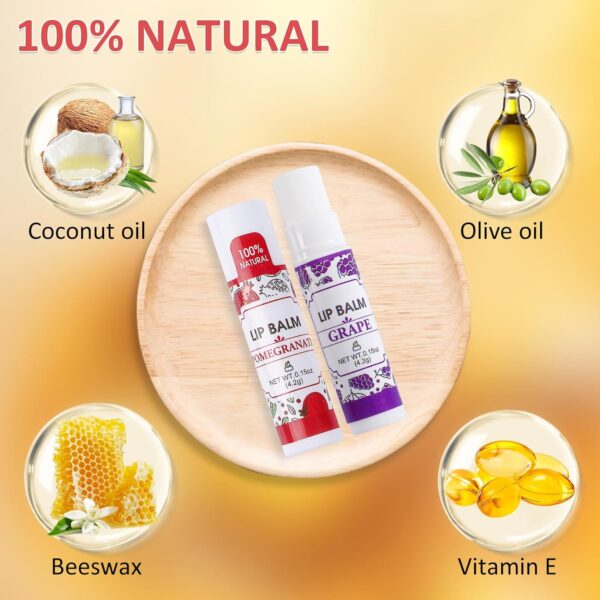32 Pack Lip Balm, Natural Lip Balm Bulk with Vitamin E and C...