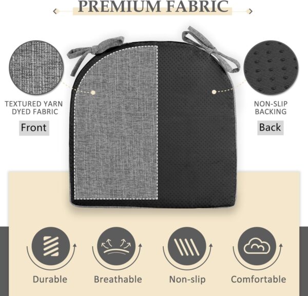 Chair Cushions for Dining Chairs 6 Pack - Kitchen Chair Cush...