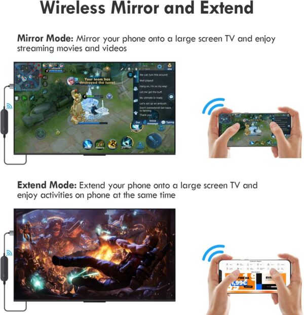 4K 1080P Wireless HDMI Display Adapter, WiFi Streaming Movie...
