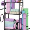 Weight Rack for Home Gym, All in One Yoga Mat Storage Rack, ...
